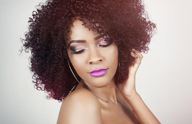 beautiful black woman with makeup 